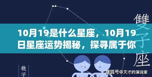 揭秘星座运势,探寻属于你的星辰轨迹,10月19日的星座运势揭晓!
