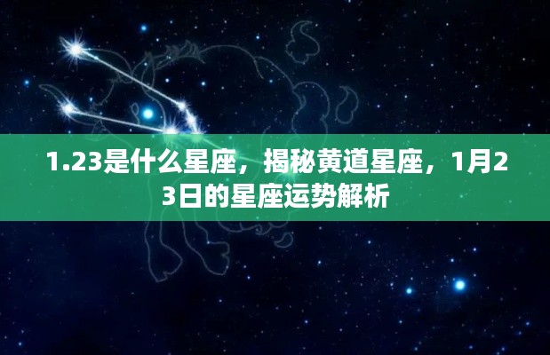 揭秘黄道星座,1月23日的星座运势解析及星座属性探索