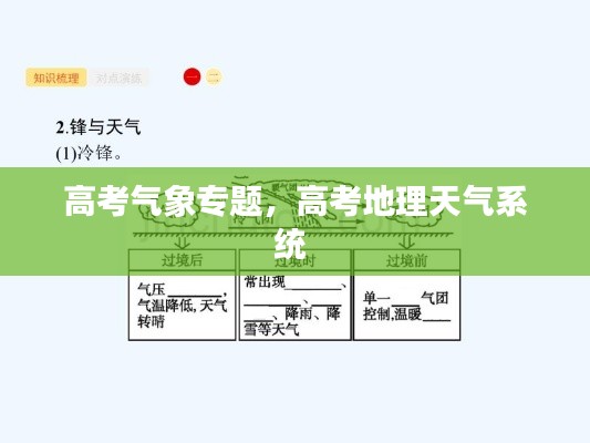 高考气象专题,高考地理天气系统